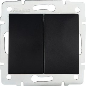 Dupla falsík alatti kapcsoló Kanlux fekete 33617