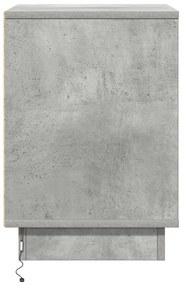 LED világítással ellátott éjjeli szekrények 2 db Beton Szürke 39x34,5x50 cm