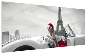 Eiffel-torony és az autó (120x50 cm)