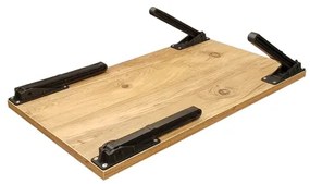 Ágyasztal GUSTO 24,5x60 cm bézs/fekete