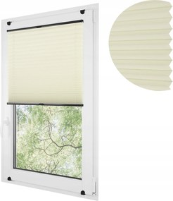 Thermo pliszé non-invazív pliszé roló 52x150 cm ecru