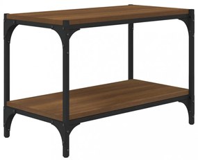 barna tölgyszínű szerelt fa TV-szekrény 60x33x41 cm