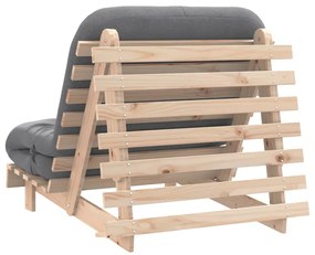 tömör fenyőfa futon kanapéágy matraccal 90 x 206 x 11 cm