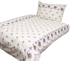 KREPP pamut ágynemű Homa EMILY VIOLET 140x200 cm