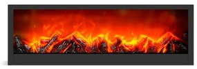 Bewello Kandalló LED-es lánghatással - elemes / USB-s - 60 x 10 x 20 cm