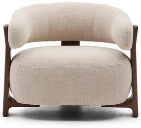 Bézs zsenília fotel Granite – Kave Home