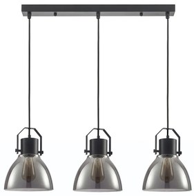 ITALUX PND-22371-3-BK-SG DARLENA Többágú Függesztett Lámpa Fekete, Grafit E27 IP20