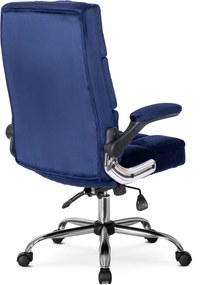 Forgószék sötétkék, bársony kárpittal. LONDON