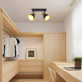 Brilagi - Spotlámpa ODENSE 2xE14/10W/230V kaucsukfa/fekete