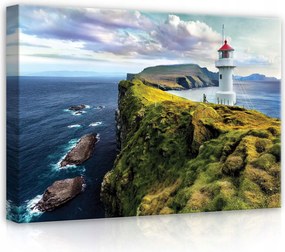 Vászonkép 70x50 Világítótorony szikla tenger nyugalom fenség elem állhatatosság