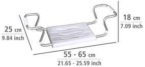WENKO 17930100-Fürdőkád ülés SECURA 26x18 cm fehér/ezüst