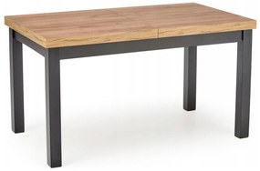 Asztal Houston 559Fekete, Craft tölgy, 76x80x140cm, Hosszabbíthatóság, Laminált forgácslap, Fa