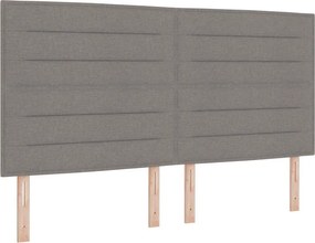 vidaXL Boxrugós ágy matracmal leddel Tópszínű 180 x 200 cm szövet