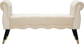 Krémszínű bársony pad Paris – Mauro Ferretti