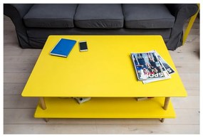 KORO fehér dohányzóasztal alsó polccal - Ragaba