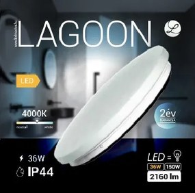 Lagoon 36 W-os ø350 mm kerek natúr fehér mennyezeti lámpa IP44-es védettségű