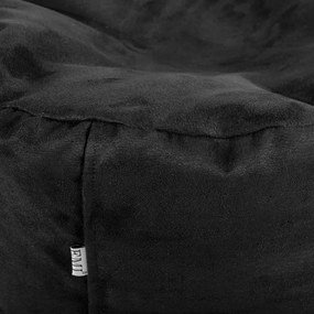 EMI gömb formájú fekete velúr babzsákfotel