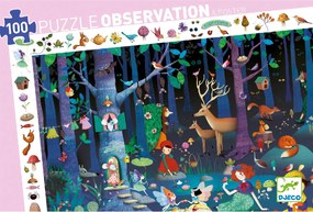 Megfigyeltető puzzle - Elvarázsolt erdő, 100 db-os - Enchanted Forest