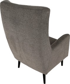 Füles fotel, szürke/fekete, SAMY