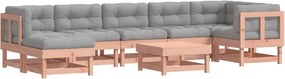 vidaXL 8 részes tömör duglászfenyő kerti társalgószett párnákkal
