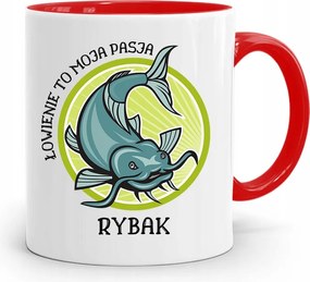 Piros Horgász Bögre A Horgászat A Szenvedélyem A fényképes nyomtatással