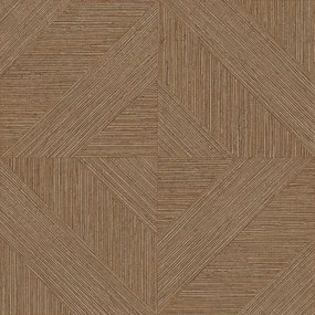 Decoprint Imani Tobago barna-mogyoróbarna geometrikus texturált vlies tapéta – IM28010