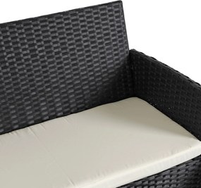 Zestaw Mebli Ogrodowych MISSISIPI Czarny/Beżowy
