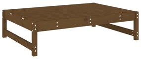 mézbarna tömör fenyőfa kerti lábzsámoly párnával 120x80 cm