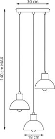 Emibig modern függeszték seco fehér emi1394/3prem