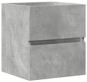 betonszürke szerelt fa mosdószekrény 41 x 38,5 x 45 cm