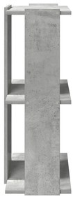 3 szintes betonszürke szerelt fa könyvespolc 60x30x80 cm