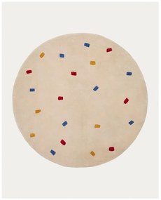 Krémszínű pamut gyerek szőnyeg ø120 cm Luli – Kave Home