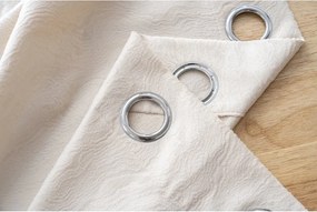 Sötétítő függöny DUNES VELVET 140x250 cm, krémszínű Felfüggesztés: Fém gyűrűk