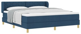Boxspring Ágy Mattal - Kék, 180x200 cm, Szövet