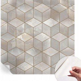 Öntapadós tapéta Fali furnér 3D geometrikus mozaik 250x250 cm