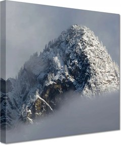 Vászonkép 60x60 Tél Hegy Hó Köd