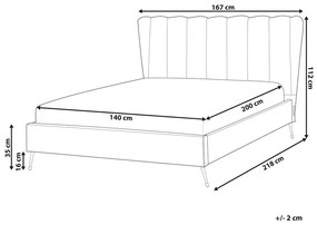 Franciaágy 140 cm Mirabell (bézs) (ágyráccsal) (USB porttal). 1081444