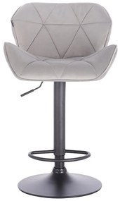 HR111W Acél modern velúr szék fekete lábbal