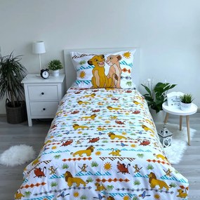 Egyszemélyes pamut gyerek ágyneműhuzat 140x200 cm Lion King Africa – Jerry Fabrics