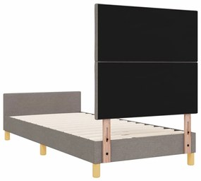 Ágykeret fejtámlával Tópszínű 100 x 200 cm szövet