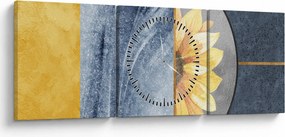 Kép - Formák és a virág (órával) (90x30 cm)