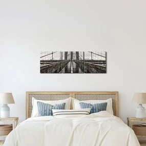 Kép - Brooklyn híd (órával) (90x30 cm)