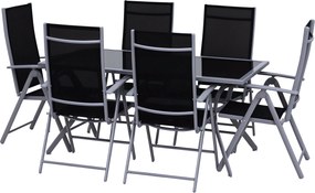Outsunny 7 részes ülőgarnitúra szett kerti bútor kültéri alumínium (7 részes) | Aosom