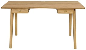 Íróasztal tölgyfa dekorral 70x140 cm Nice – Woodman