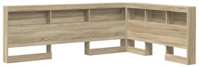 Tároló fejtámla polcokkal tárolóval sonoma tölgy 150 cm Faanyag