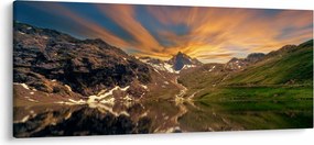 Kép - Visszaverődés a hegyi tóban (120x50 cm)