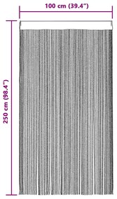 2 db zöld zsinórfüggöny 100 x 250 cm