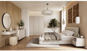 Lorini fali komód 150 cm - kasmír / arany fogantyúk