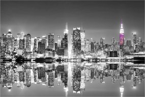 Kép - New York és a lila felhőkarcoló (90x60 cm)