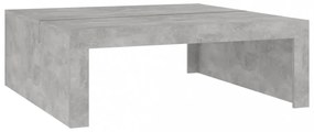 betonszürke szerelt fa dohányzóasztal 100 x 100 x 35 cm